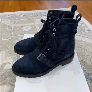 All saints Donita boot in gunmetal. A grey/black/blue color. Worn once